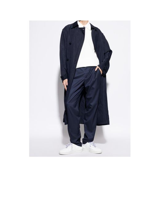Lanvin White Clay Lace-Up Sneakers for men