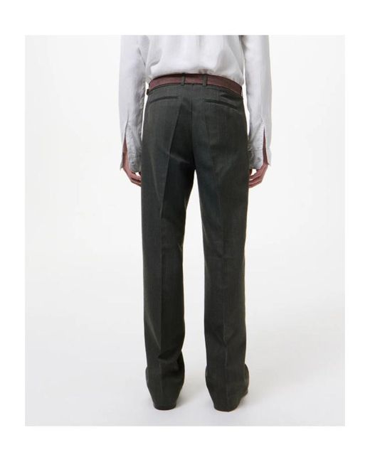 Our Legacy Gray Slack Pleated Straight-Leg Pants for men