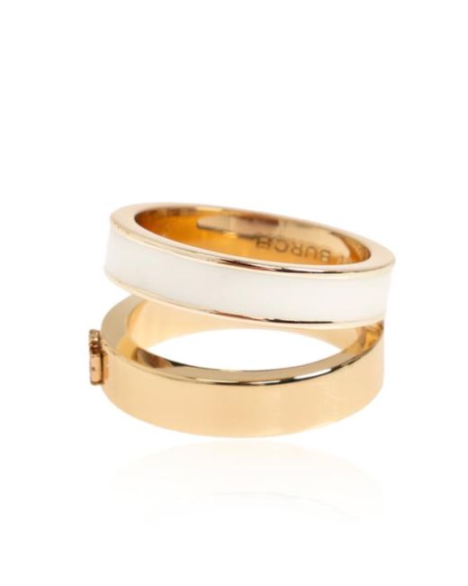 Tory Burch White Signature Ring