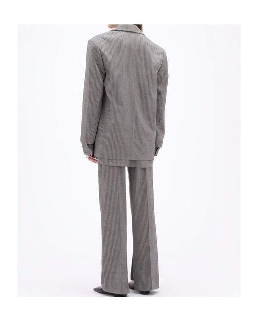 REMAIN Birger Gray Herringbone Blazer