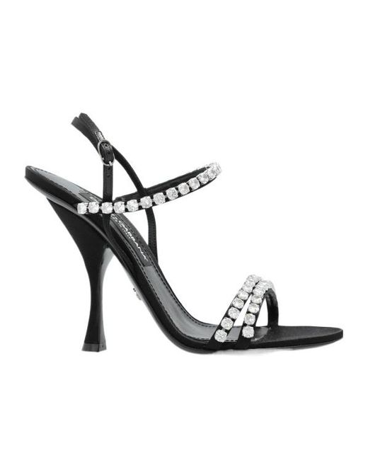 Dolce & Gabbana Metallic Embellished Strap Sandals