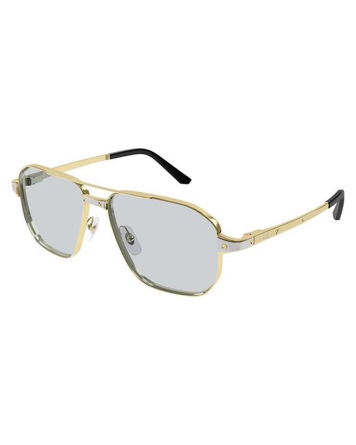 Cartier Metallic Pilot Sunglasses for men
