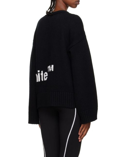 Off-White c/o Virgil Abloh White Logo-Intarsia Knit Cardigan
