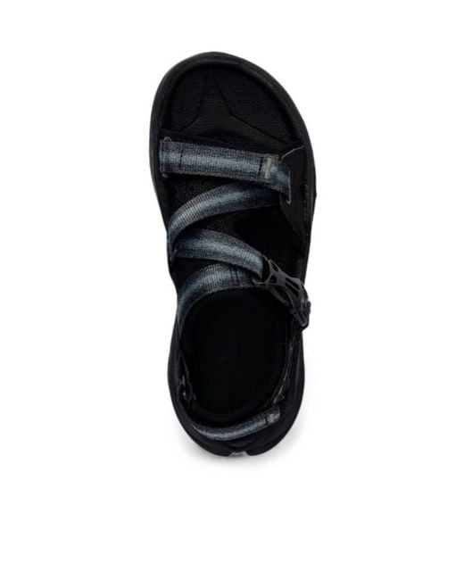 Hoka One One Black Infini Hike Tc Touch-Strap Buckle-Fastening Sandals