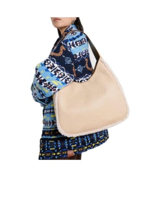 Stella McCartney Natural Minimalist Wide-Strap Shoulder Bag