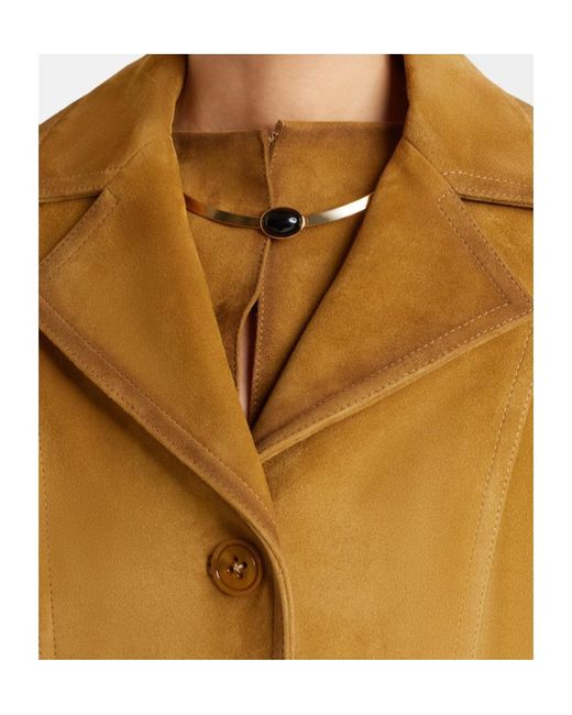 Dorothee Schumacher Brown Single-Breasted Leather Jacket
