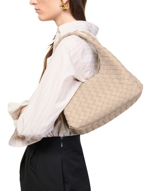 Bottega Veneta Natural Campana Shoulder Bag