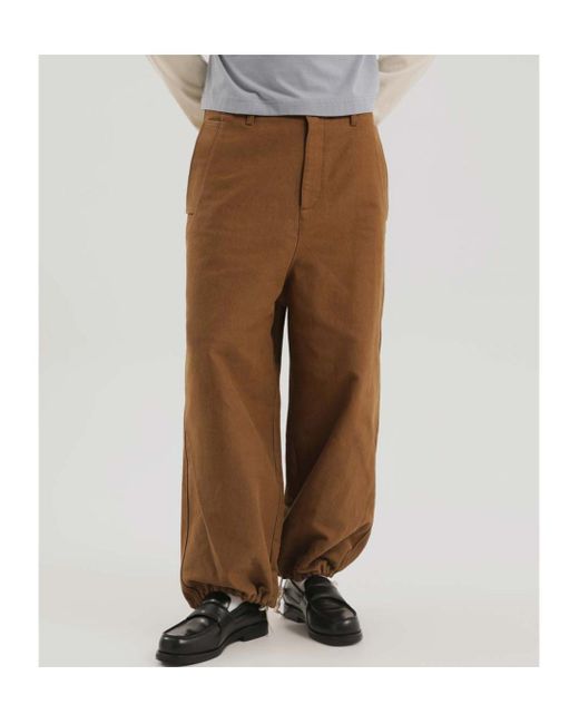1989 STUDIO Brown Wide-Leg Cargo Pants for men