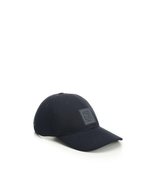 Loewe Blue Logo Embroidered Cap for men