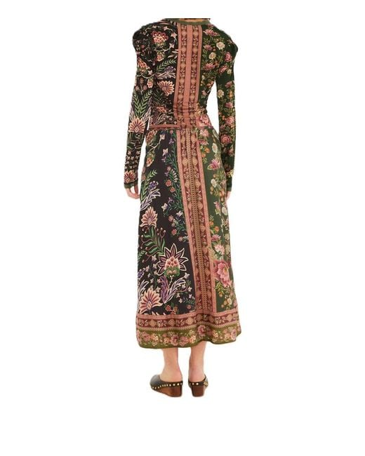 Farm Rio Multicolor Floral Midi Skirt