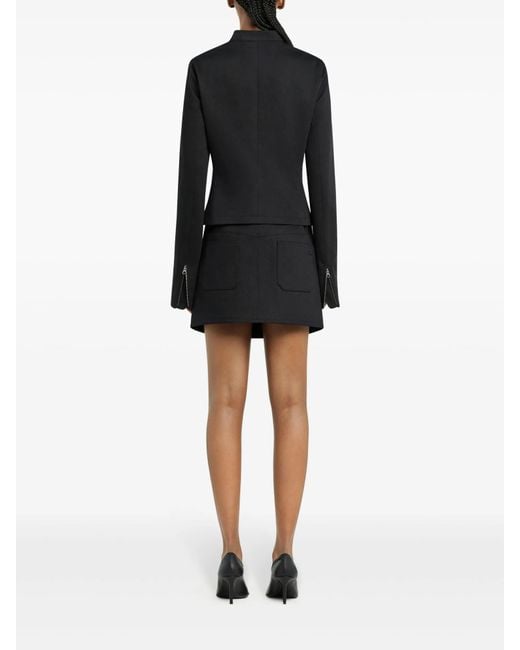 Courreges Black Courrèges Zip-Up City Jacket