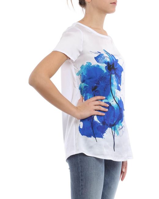 Armani Jeans Blue Printed T-Shirt With Round Neck
