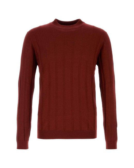 Brunello Cucinelli Red Tiziano Cashmere Blend Sweater for men
