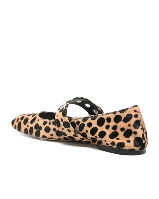 Aeyde Multicolor Square-Toed Ballet Flats
