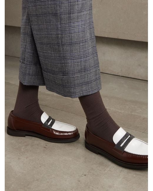 Brunello Cucinelli Brown Cashmere Blend Socks