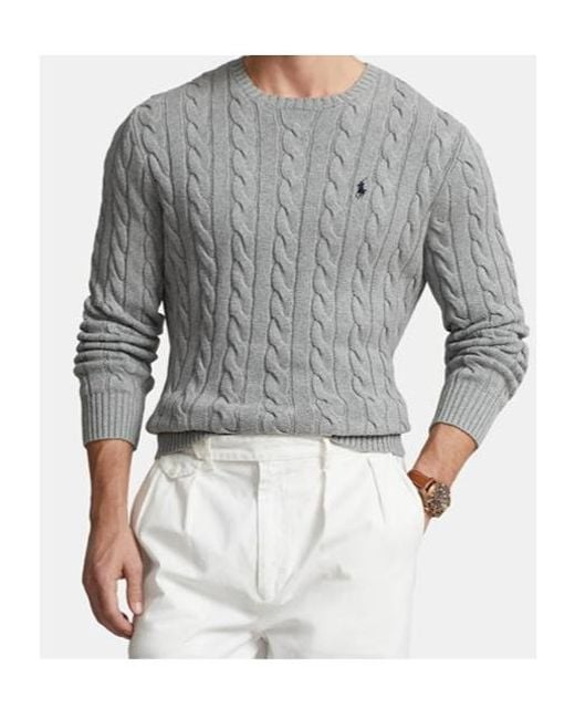 Polo Ralph Lauren Gray Crewneck Sweater for men
