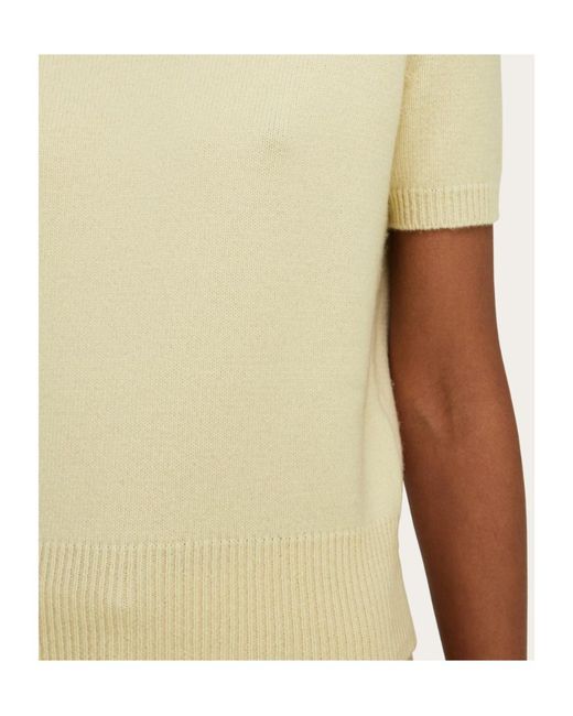 Ferragamo White Cashmere T-Shirt