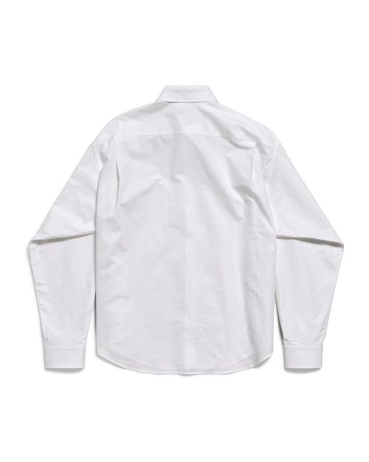 Balenciaga White Button-Up Large Fit Shirt
