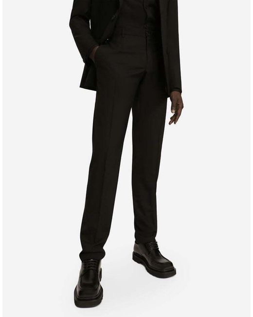 Dolce & Gabbana Black Single Breasted Two-Piece Suit for men