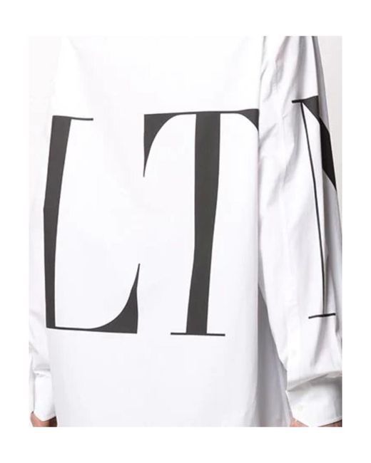 Valentino White Vltn Print Shirt for men
