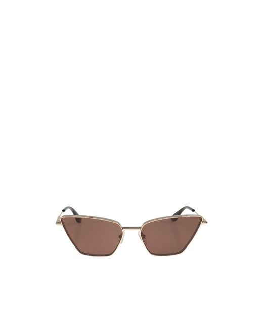 McQueen Metallic Eyewear Cat-Eye Frame Sunglasses