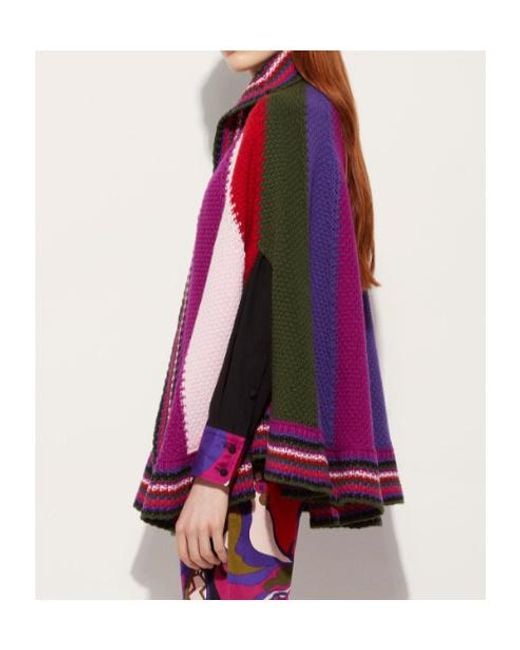 Emilio Pucci Red Wool Cape Coat