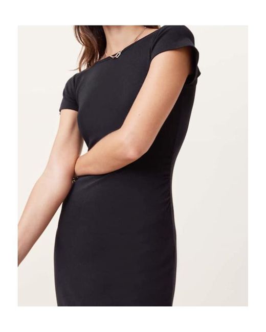 AllSaints Black Katarina Short-Sleeve Dress