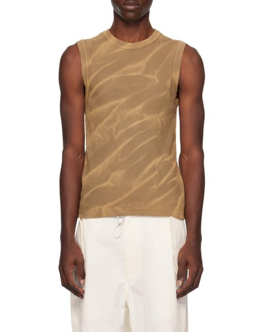 Dion Lee Brown Sunfade Crinkle-Print Tank Top for men