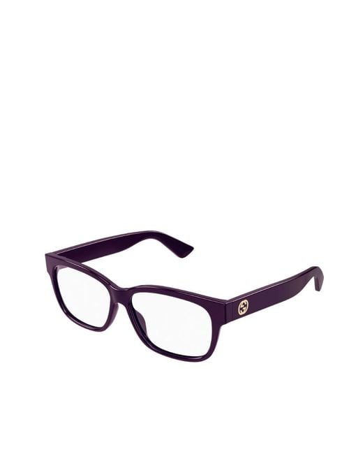 Gucci White Eyewear Rectangle Frame Glasses