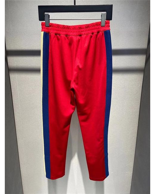 Gucci Red Side-Stripe Track Pants for men