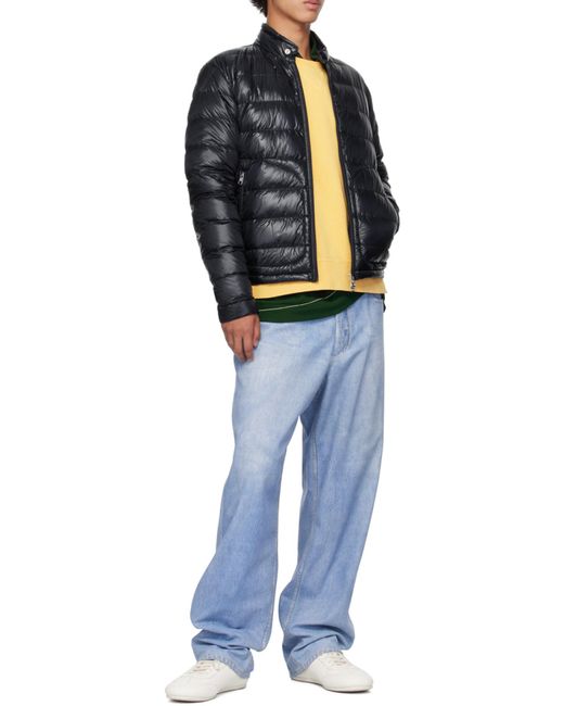 Moncler Blue Zip-Up Puffer Jacket for men