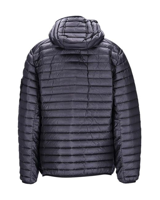 Stone Island Gray Zip-Up Puffer Jacket for men