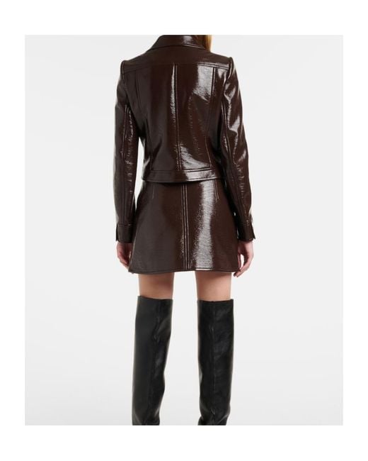 Courreges Brown Reedition Vinyl Jacket
