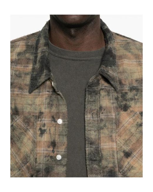 R13 Gray Long Sleeve Shirt for men