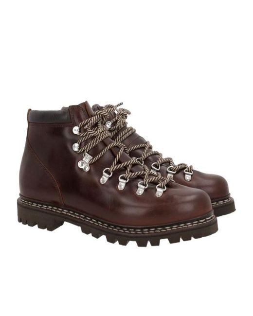 Paraboot Brown Round Toe Hiking Boots for men