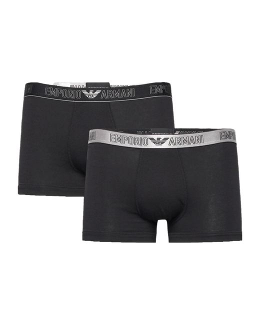 Emporio Armani Black Logo Boxer Briefs for men