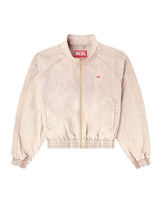 DIESEL Pink G-Arden Zip-Up Bomber Jacket