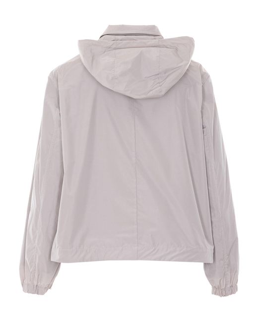 Herno Gray Reversible Hooded Jacket
