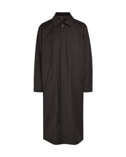 Our Legacy Black Vertical Striped Coat for men