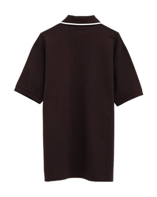 Gucci Black Logo-Patch Polo Shirt for men
