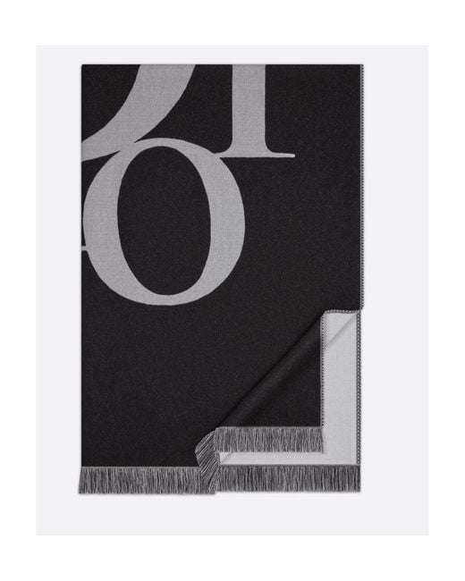 Dior Black Homme Fringed Scarf for men
