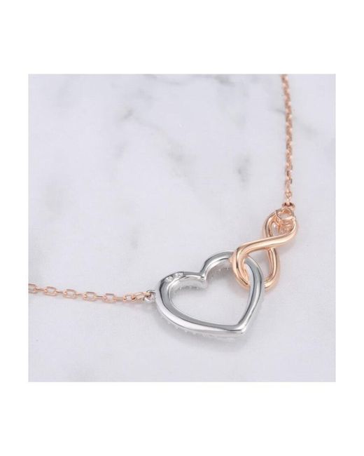 Swarovski White Infinity Heart Necklace