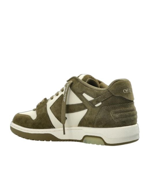 Off-White c/o Virgil Abloh Green Out Of Office Lace-Up Sneakers for men