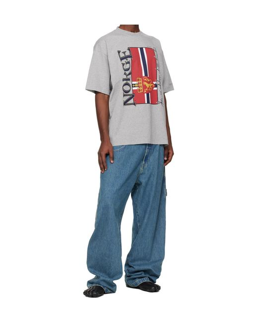 Vetements Gray Norway Tourist Crew Neck T-Shirt for men