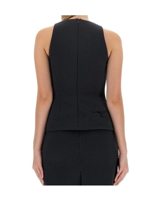 Philosophy Di Lorenzo Serafini Black Sleeveless Flared Hem Top