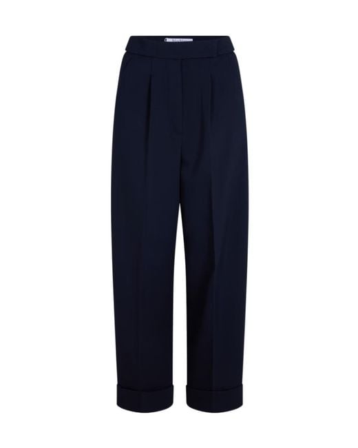 Max Mara Blue High Waist Casual Pants
