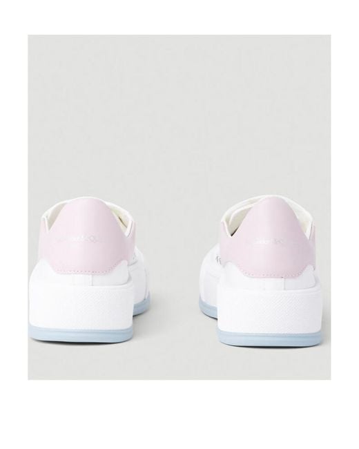 McQueen White Deck Plimsoll Lace-Up Sneakers