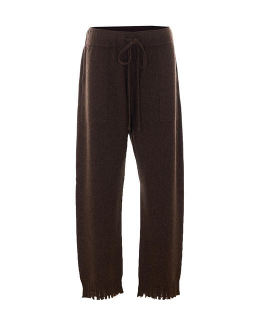 Uma Wang Multicolor Drawstring Knit Casual Pants