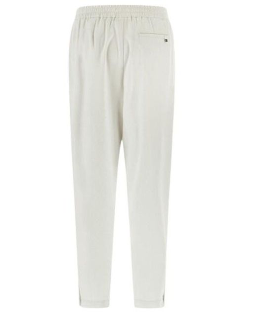 Herno Gray Elastic Waist Drawstring Trousers