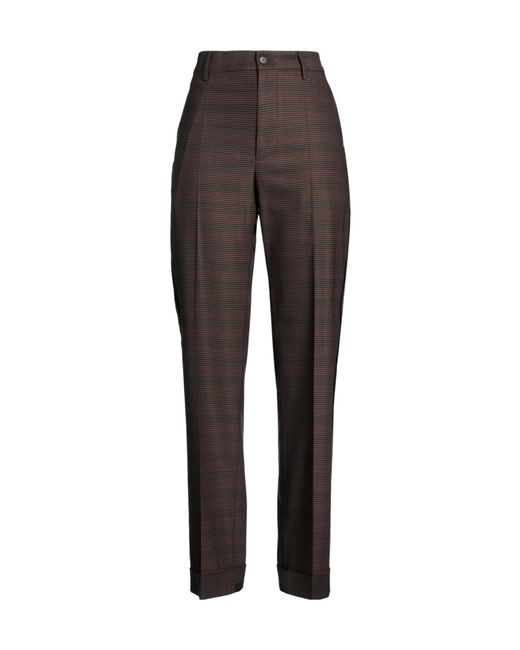 MM6 by Maison Margiela Brown Solid Color Casual Trousers